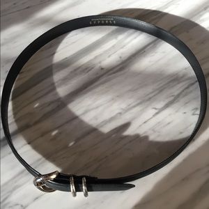 Express Black Genuine Leather Belt